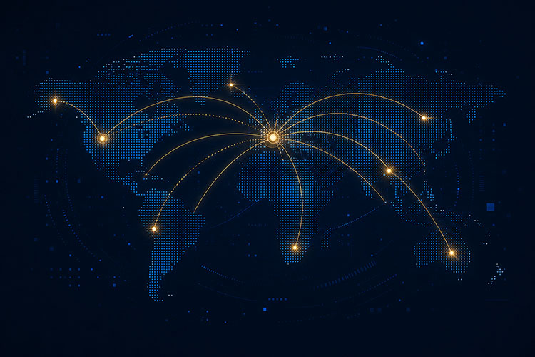 Global partner network map of RVI Innovation